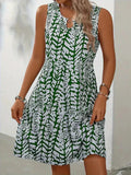 Mouwloze Zomerjurk met Abstracte Print voor Dames - View 7