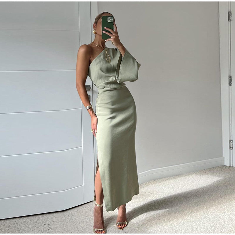 One-Shoulder Maxi Jurk voor Dames