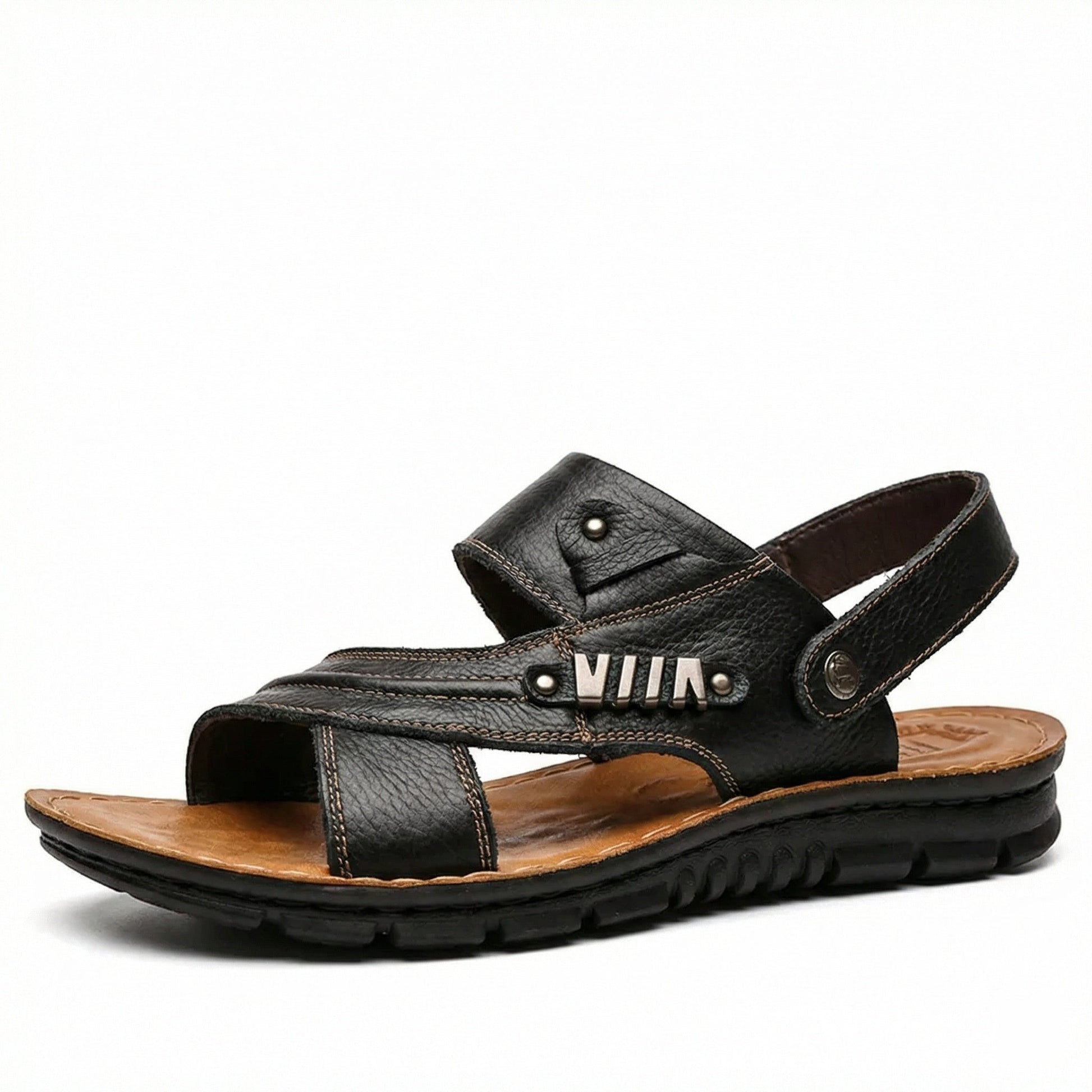 Giulio | Open Teen Sandalen met Verstelbare Gespen voor Heren