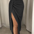 Off-Shoulder Feestjurk met Beinsplit voor Dames - View 5