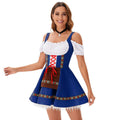 Off-Shoulder Jurk met Korte Mouwen en Strikdetail voor Dames - Blauw