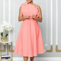 One-Shoulder Midi Jurk met A-Lijn voor Dames
