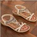 Open Teen Sandalen met Verstelbare Riemen voor Dames - Beige-Oranje
