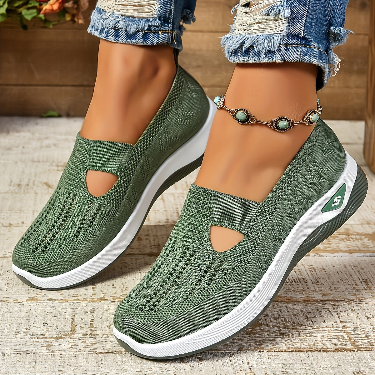 Open Teen Slip-On Loafers met Plateauzool voor Dames