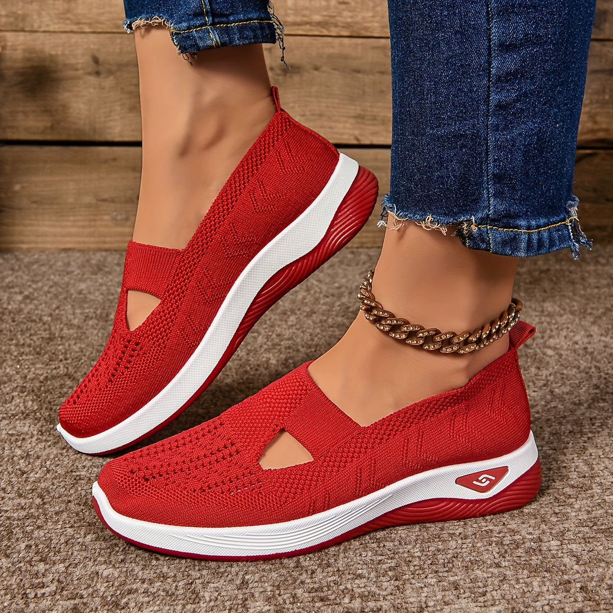 Open Teen Slip-On Loafers met Plateauzool voor Dames
