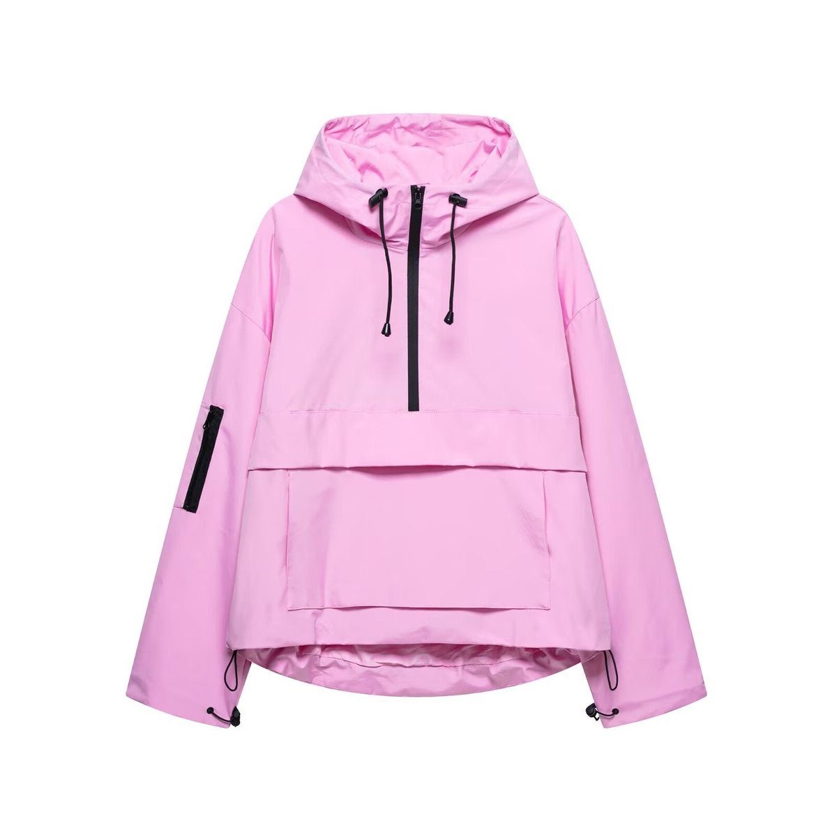 Oversized Anorak met Halfrits voor Dames