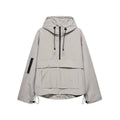 Oversized Anorak met Halfrits voor Dames - Grijs
