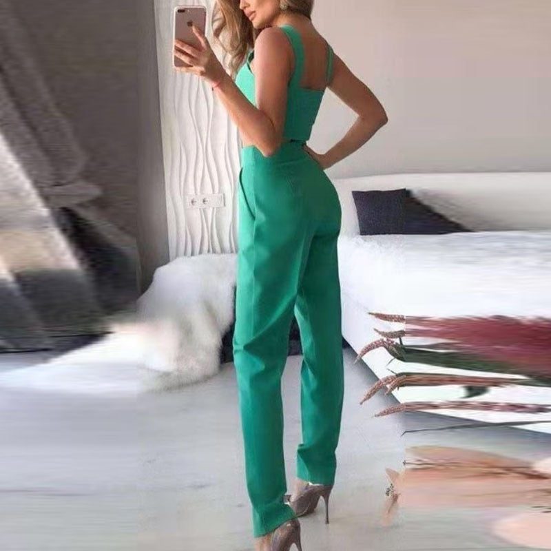 Oversized Blazer Outfit met Pantalon en Crop Top voor Dames - View 6