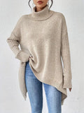 Oversized Coltrui met Geribde Kraag voor Dames - View 6