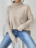 Oversized Coltrui met Geribde Kraag voor Dames - View 8