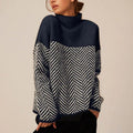 Oversized Coltrui met Visgraatpatroon voor Dames