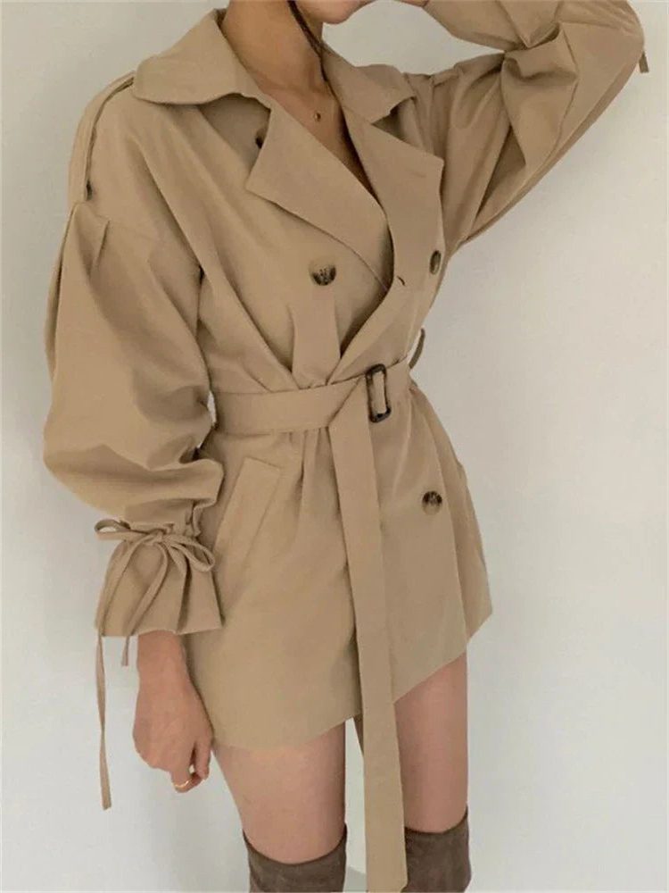 Oversized Trenchcoat met Dubbele Knopenrij voor Dames - View 2