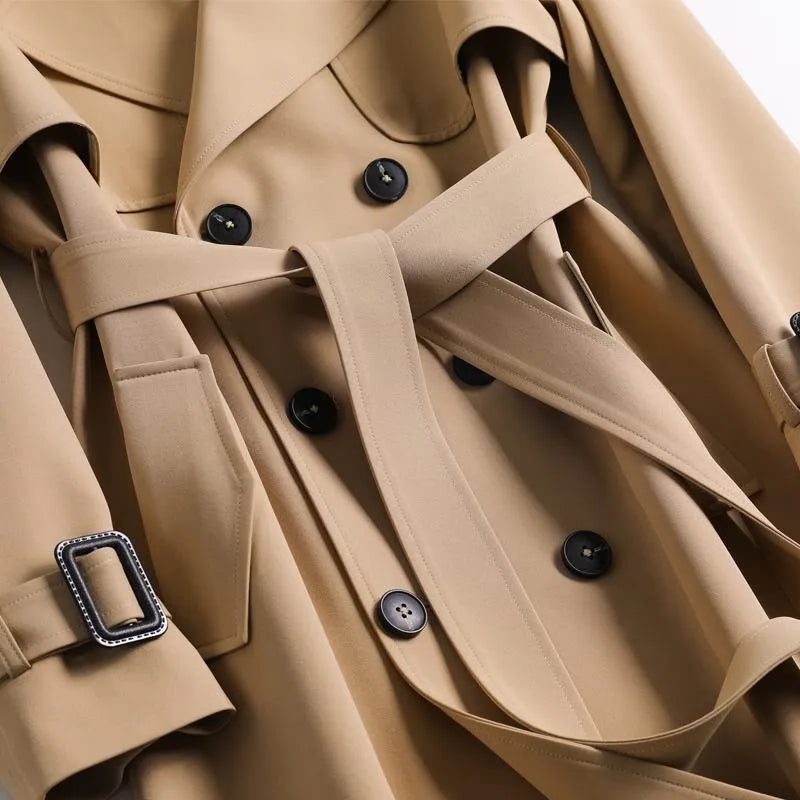 Oversized Trenchcoat met Dubbele Knopenrij voor Dames - View 3