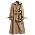 Oversized Trenchcoat met Dubbele Knopenrij voor Dames - Braun