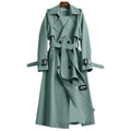 Oversized Trenchcoat met Dubbele Knopenrij voor Dames - Grün