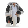 Oversized Fleece Vest met Capuchon voor Dames - Zwart