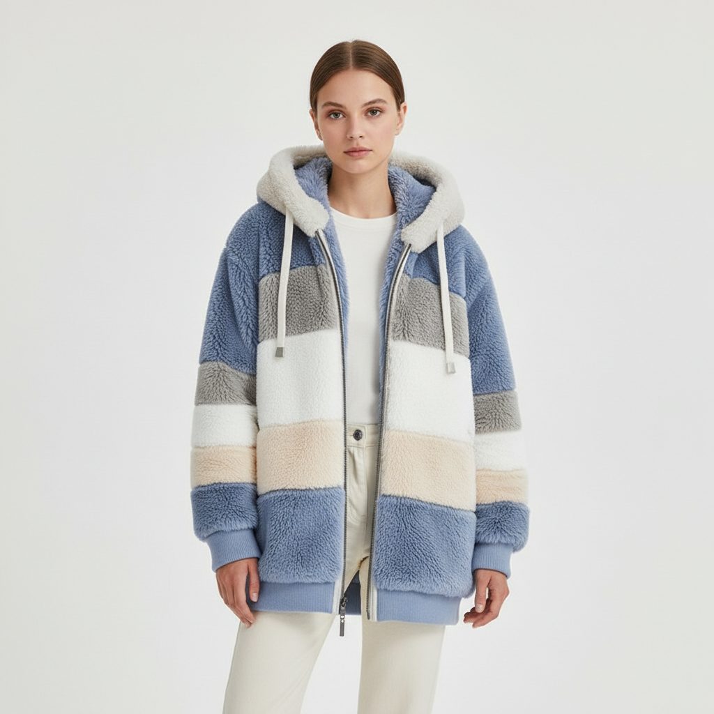 Oversized Fleece Vest met Capuchon voor Dames