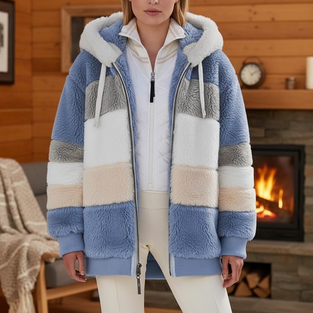 Oversized Fleece Vest met Capuchon voor Dames
