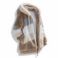 Oversized Fleece Vest met Capuchon voor Dames - Bruin