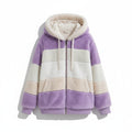 Oversized Fleece Vest met Capuchon voor Dames - Lila