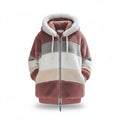 Oversized Fleece Vest met Capuchon voor Dames - Wijnrood
