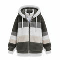 Oversized Fleece Vest met Capuchon voor Dames - Donkergroen