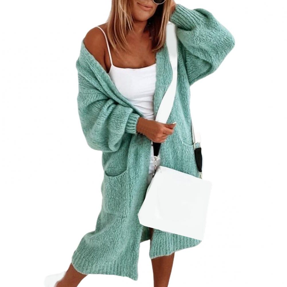 Oversized Gebreide Vest met Zakken voor Dames