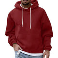 Oversized Hoodie met Lange Mouwen voor Heren - Rood