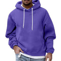 Oversized Hoodie met Lange Mouwen voor Heren - Paars