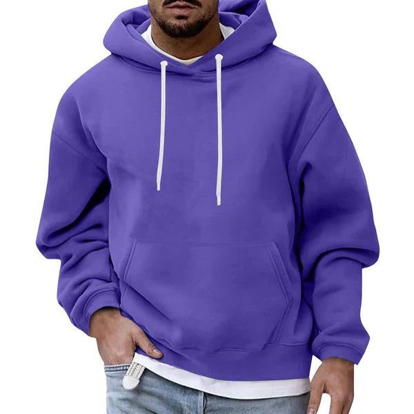 Oversized Hoodie met Lange Mouwen voor Heren - Paars