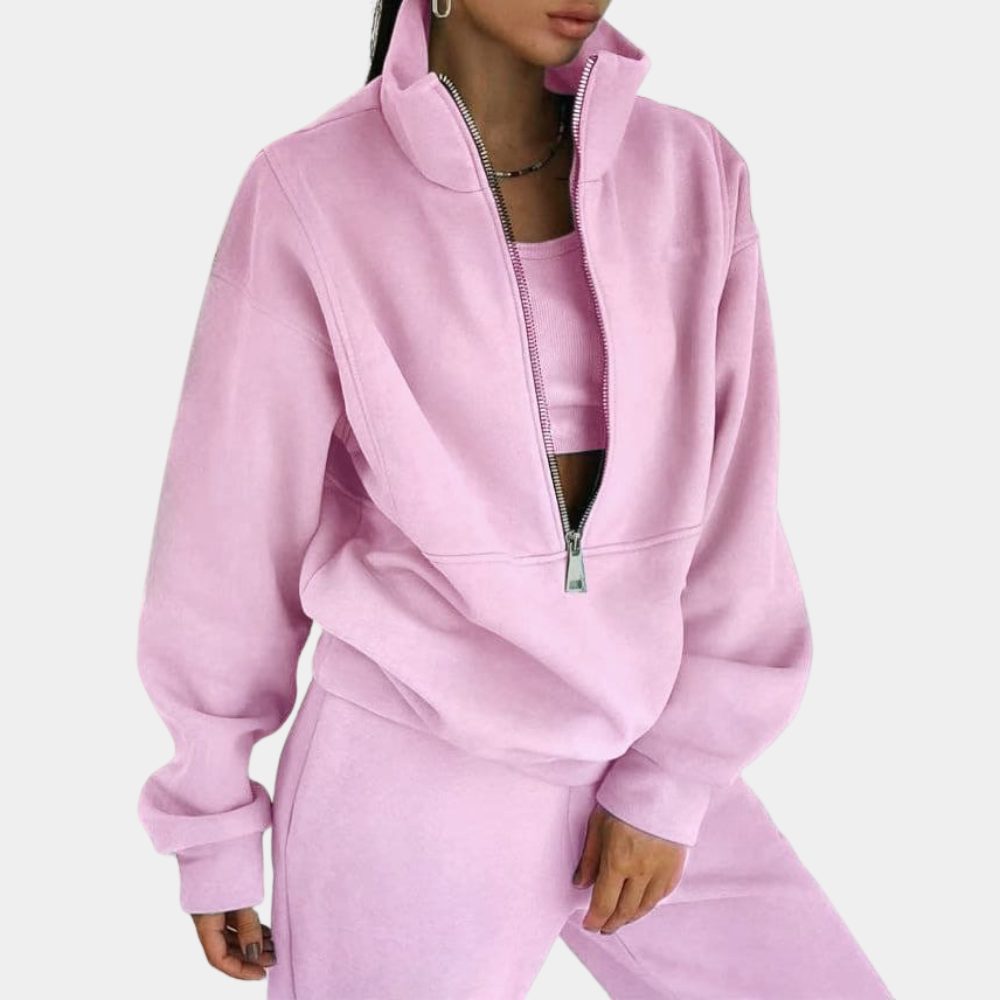 Oversized Joggingpak met Ritssluiting voor Dames