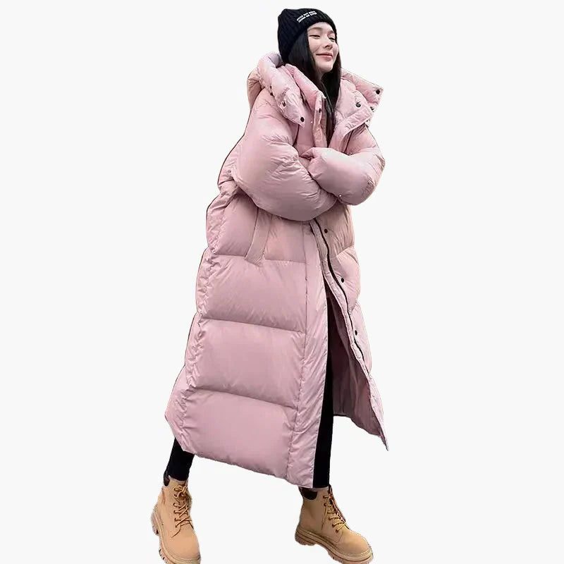 Oversized Lange Winterjas met Capuchon voor Dames