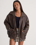 Oversized PU-Leren Jas voor Dames