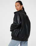 Oversized PU-Leren Jas voor Dames - View 8
