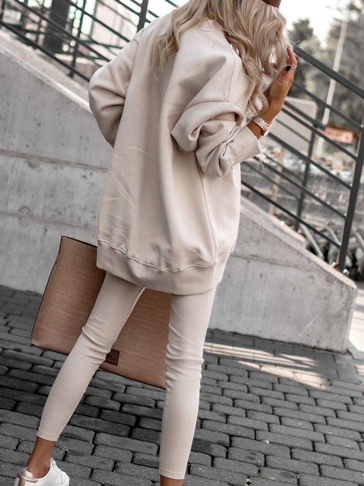 Oversized Trui met Lange Mouwen voor Dames - View 3