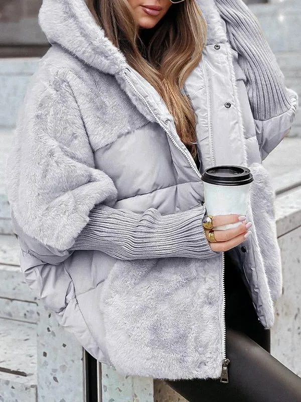 Oversized winterjas met Nepbont voor Dames - View 12