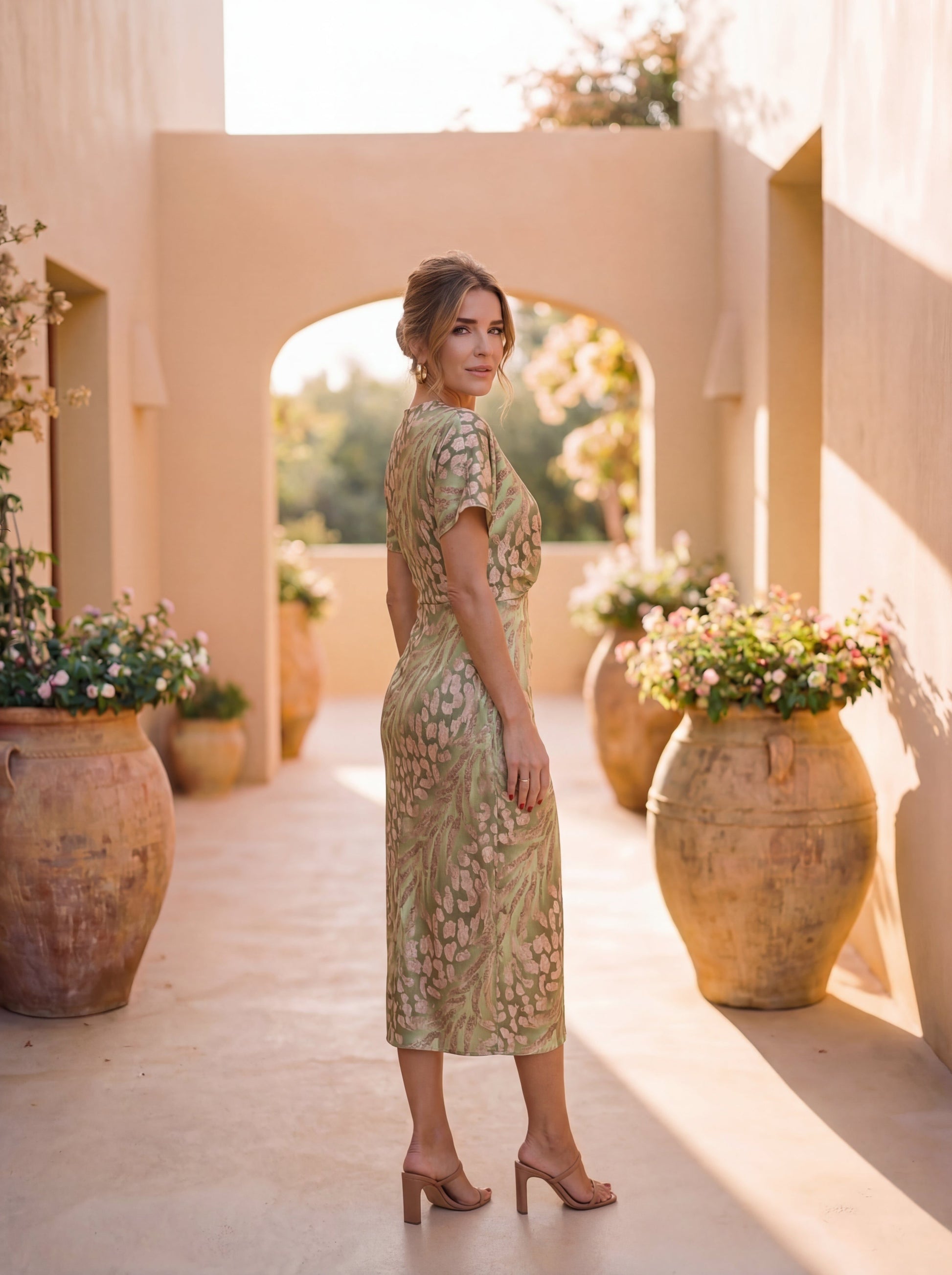 Overslag Midi Jurk met Bloemenprint voor Dames - View 5