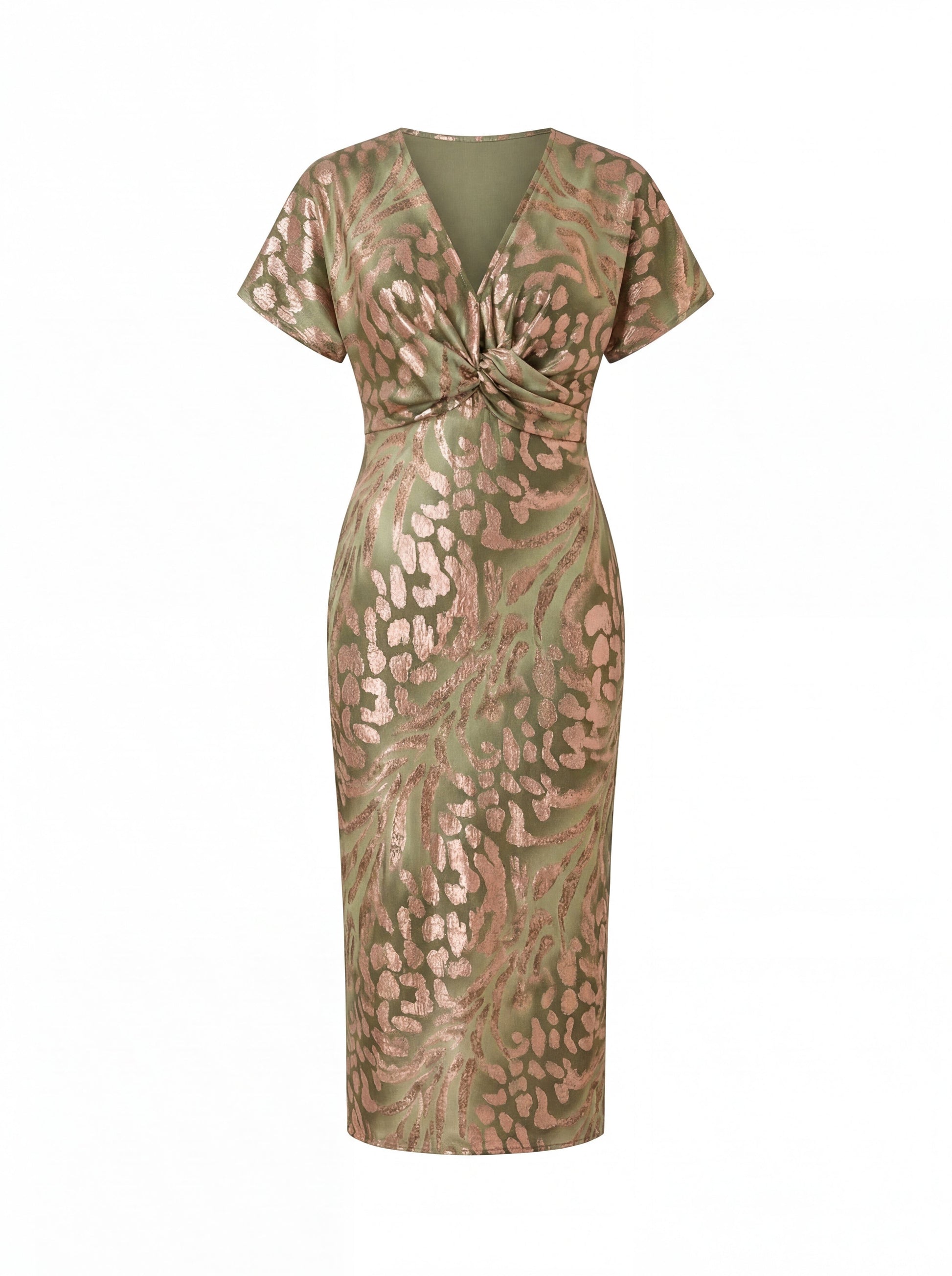 Overslag Midi Jurk met Bloemenprint voor Dames - View 6