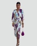 Tie Dye Tweedelige Rok Set met Overslag voor Dames