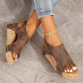 Platform Open Teen Sandalen voor Dames - Café