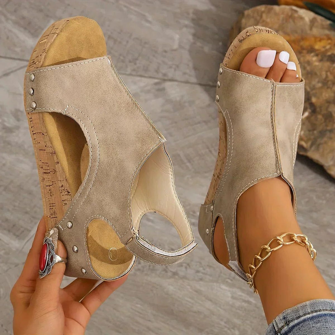 Platform Open Teen Sandalen voor Dames