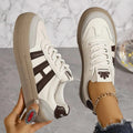 Platform Sneakers met Contrastbanden voor Dames - Bruin