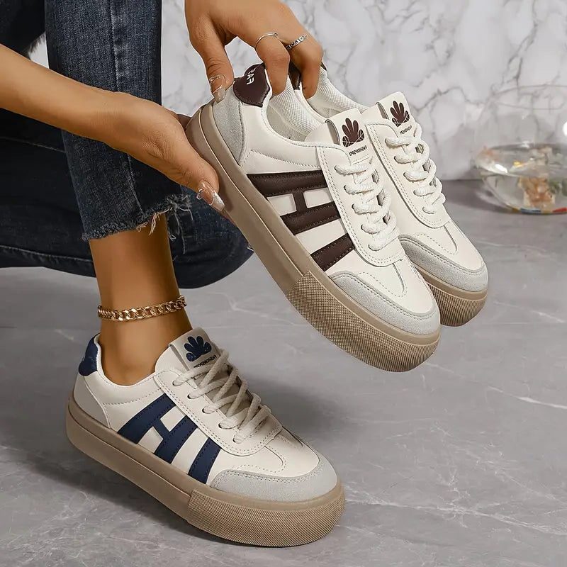 Platform Sneakers met Contrastbanden voor Dames