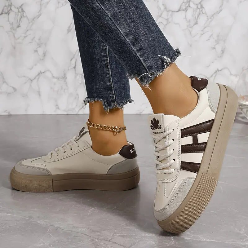 Platform Sneakers met Contrastbanden voor Dames - View 3