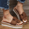 Platformzool Sandalen met Open Teen voor Dames - Bruin