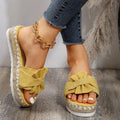 Platformzool Sandalen met Open Teen voor Dames - Geel