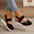 Platformzool Sandalen met Verstelbare Gespen voor Dames - Zwart