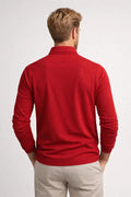 Slim Fit Poloshirt met Klassieke Kraag en Lange Mouwen voor Heren