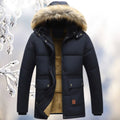 Puffer Winterjas met Bontcapuchon voor Heren