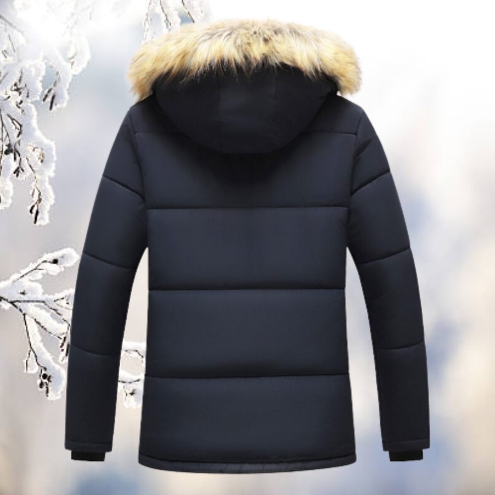 Puffer Winterjas met Bontcapuchon voor Heren - View 2